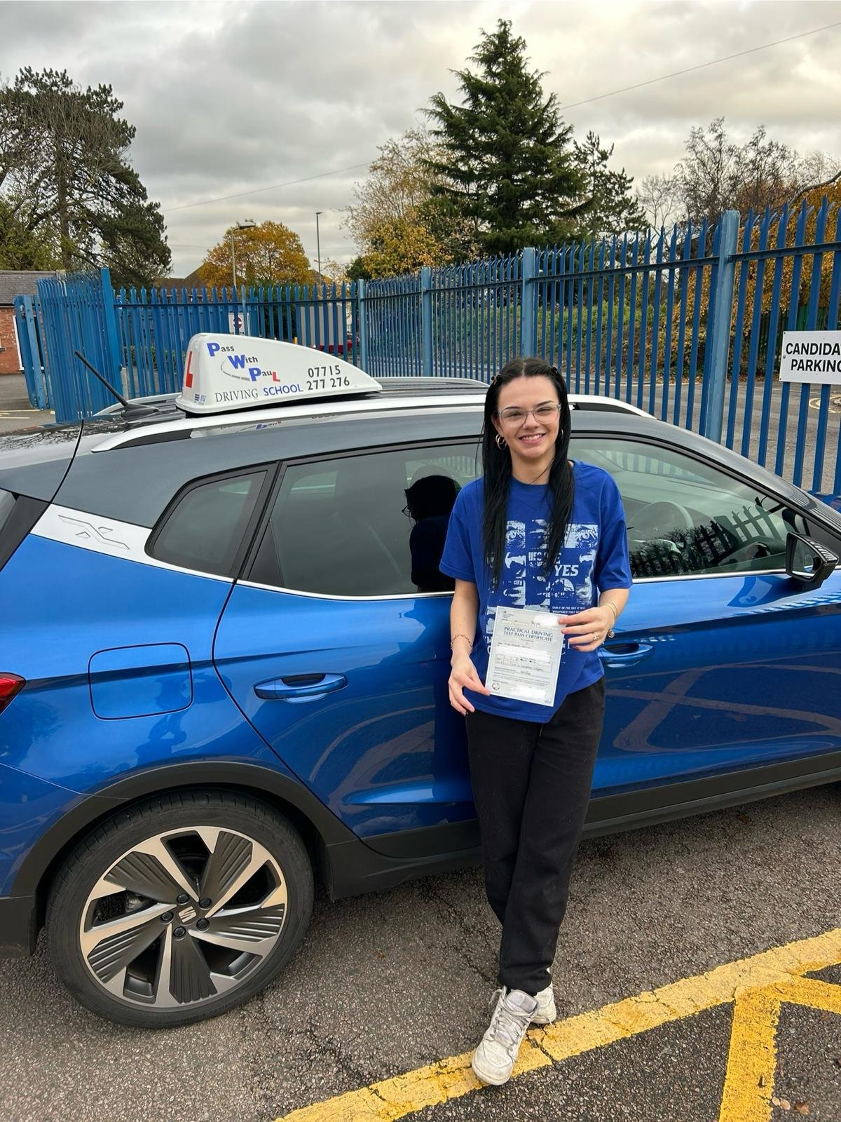 PWP Driving School learner celebrating a driving test pass