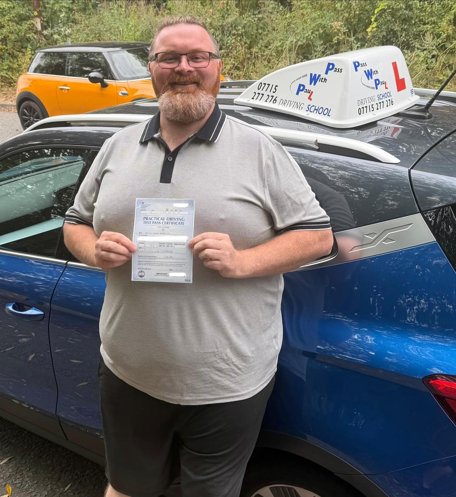 PWP Driving School learner celebrating a driving test pass
