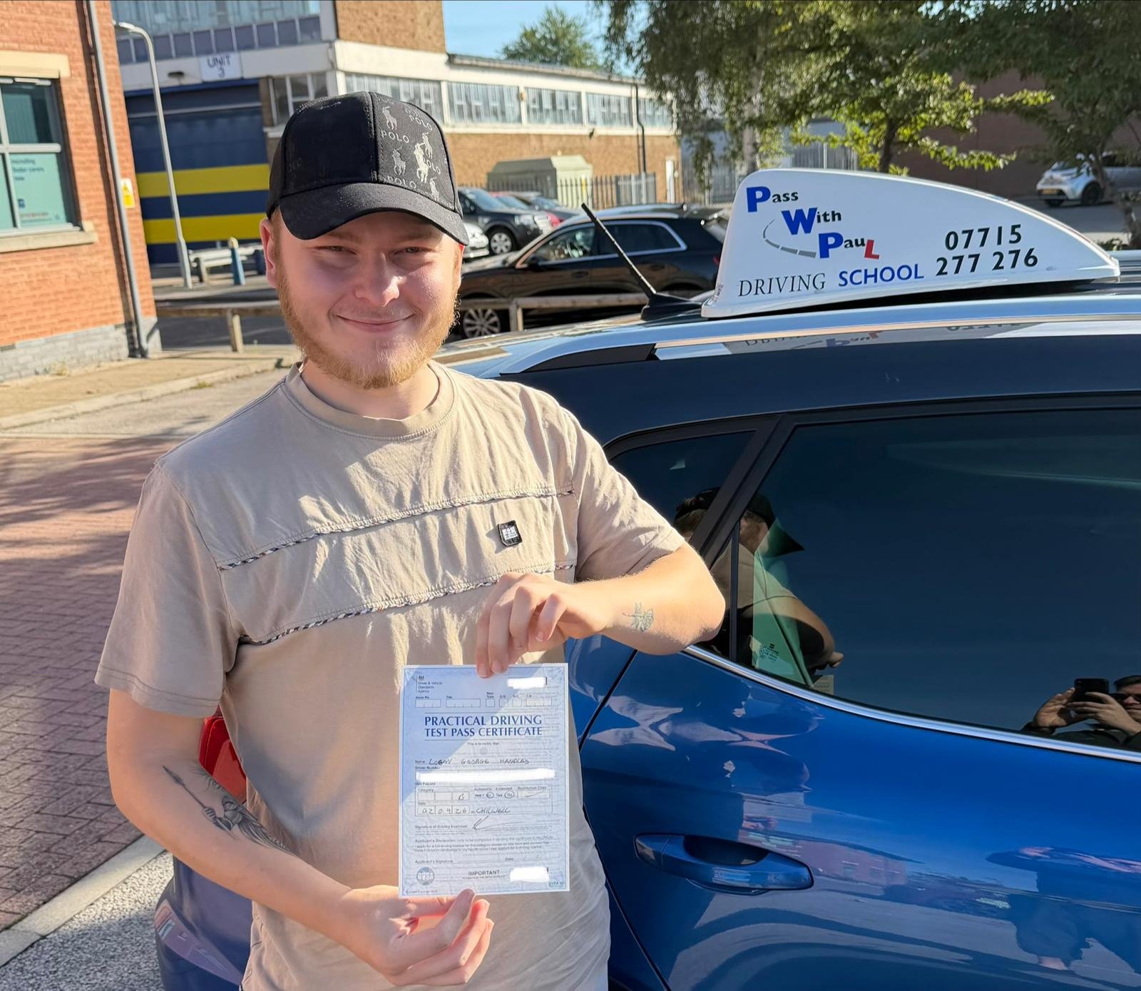 PWP Driving School learner celebrating a driving test pass
