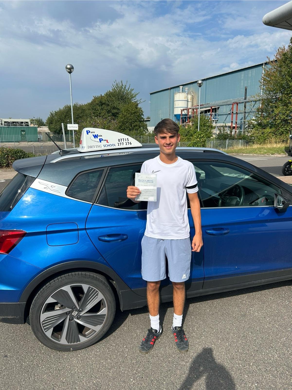 PWP Driving School learner celebrating a driving test pass
